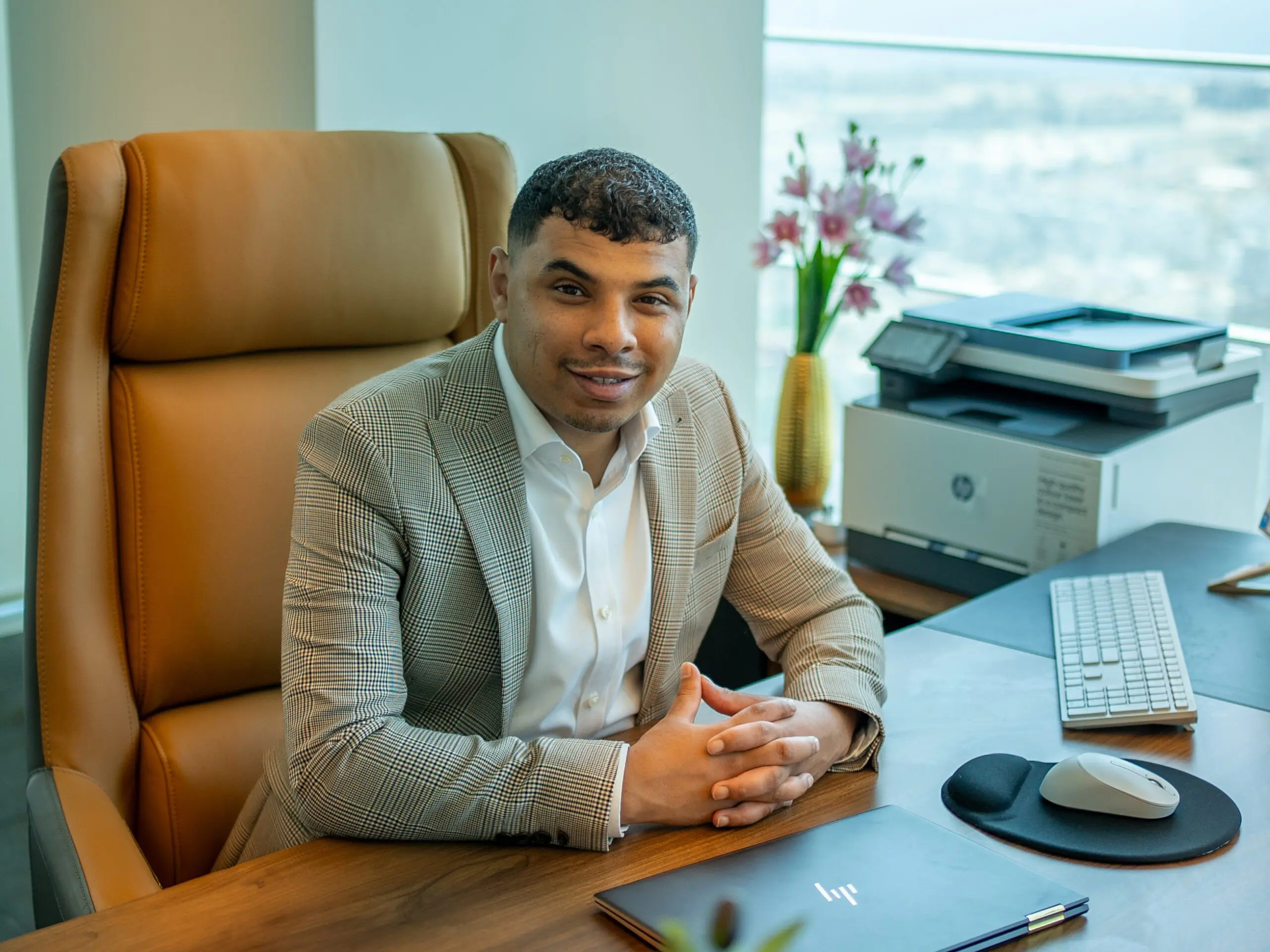 Idris, founder of Umrahbookings, pictured at the company’s headquarters in London, UK