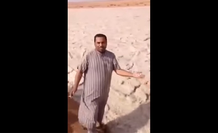 Video: A River Of Ice In The Saudi Desert Mind Blowing