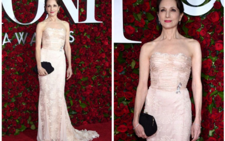 Bebe Neuwirth wore a lace gown from Dolce and Gabbana