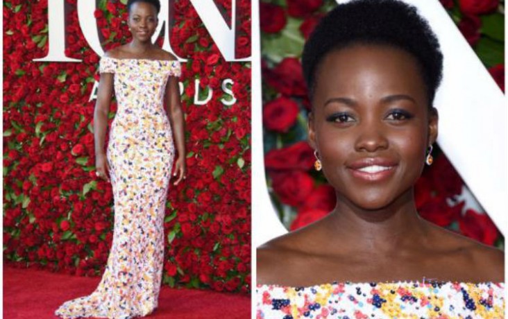 Lupita Nyong’o stunning head-to-toe in sequins Hugo Boss gown