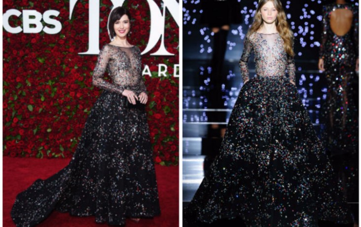 Mary Elizabeth Winstead wore crystal gown from Zuhair Murad Fall 2015 Couture