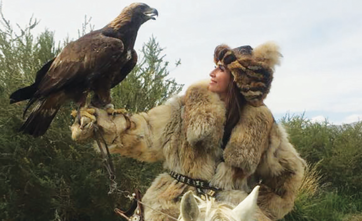 Visiting the Mongolian Kazakh Eagle Hunters during a trip with Husaak Adventures.