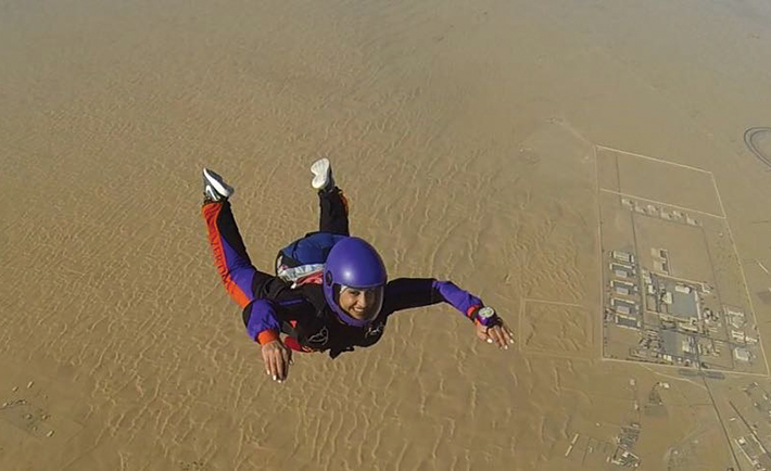Skydiving in Dubai.