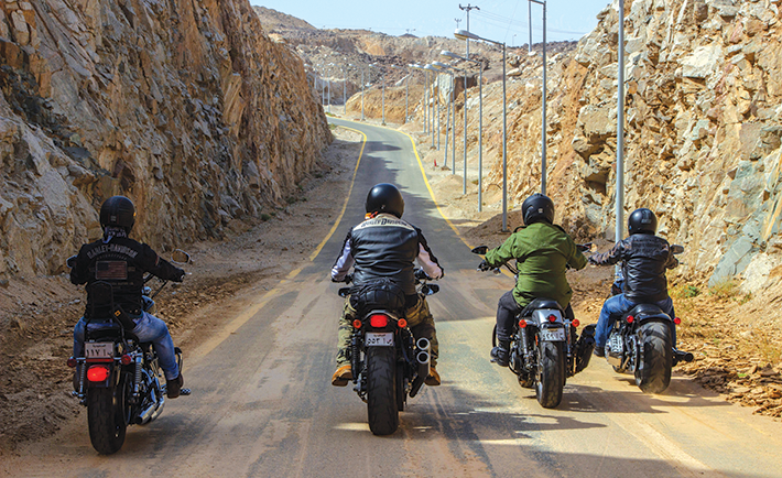 Riding Motorcycle in Saudi Arabia