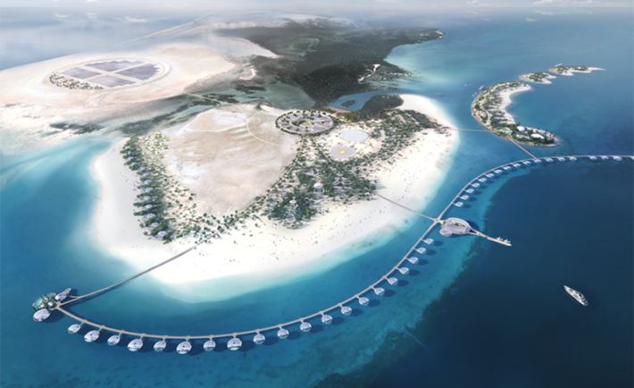 جزيرة شيبارة.. منتجعات وفلل من المستقبل