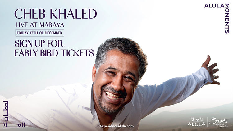 Alula Moments Announces Maraya Musical Concerts in December with International Artist Cheb Khaled & Lena Chamamyan 4 cheb-khaled-english-artwork