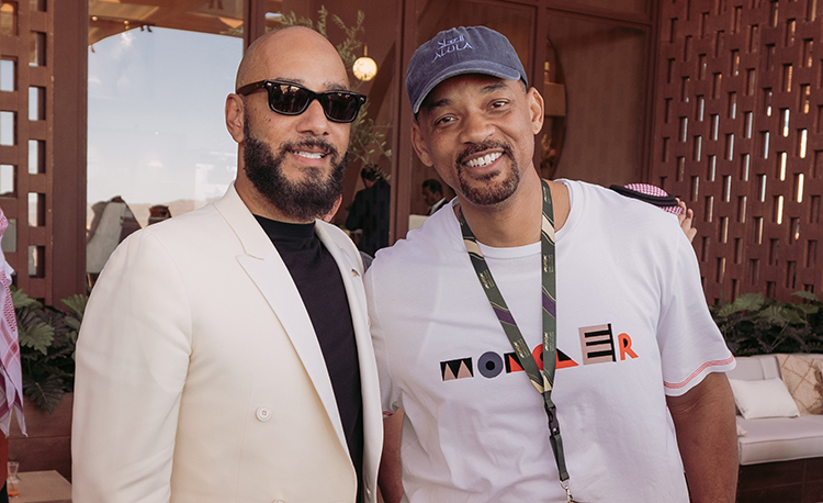Swizz Beatz and Will Smith at the AlUla Camel Cup